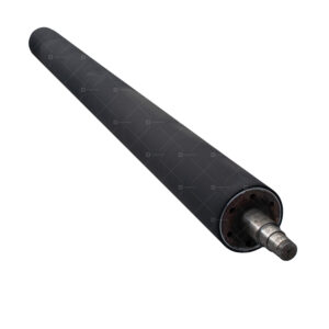 Paper machine wire section wire guide roll rubber coated