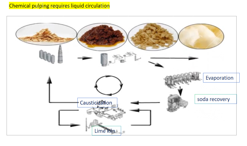 chemical pulping requires liquid circulation