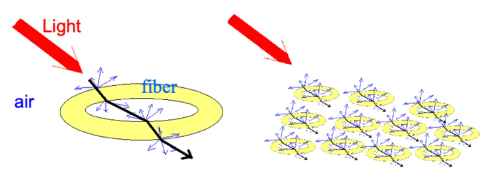 fibers and reflection of light