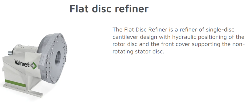valment flat disc refiner
